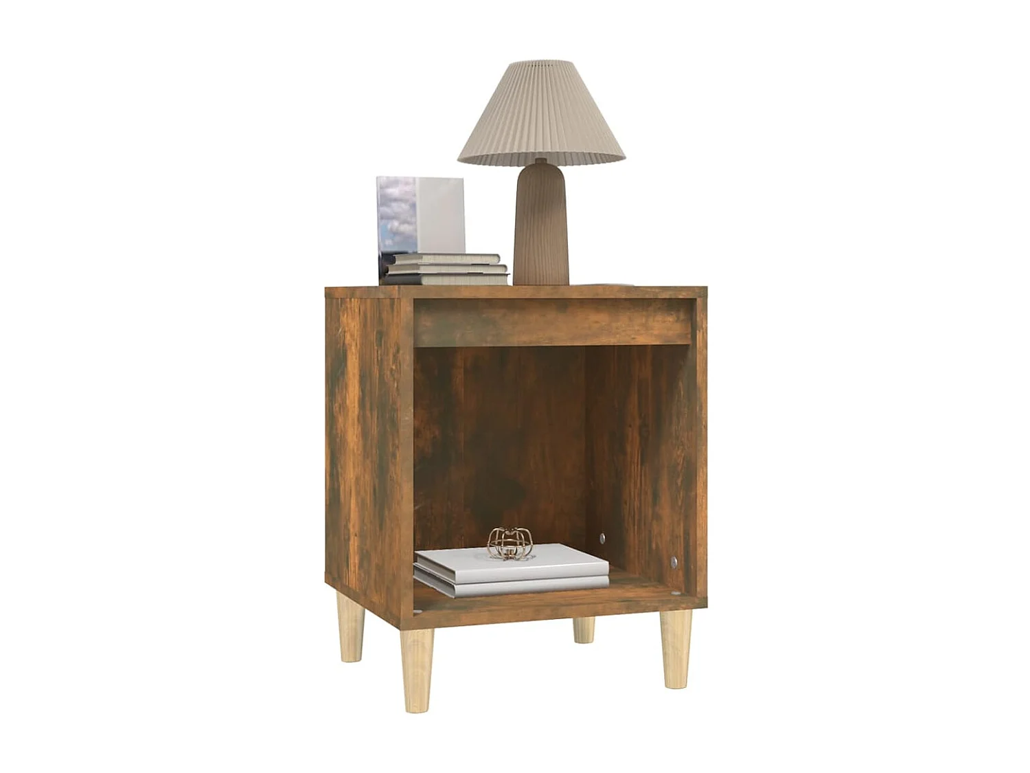 Tables de chevet 2 pcs Chêne fumé 40x35x50 cm