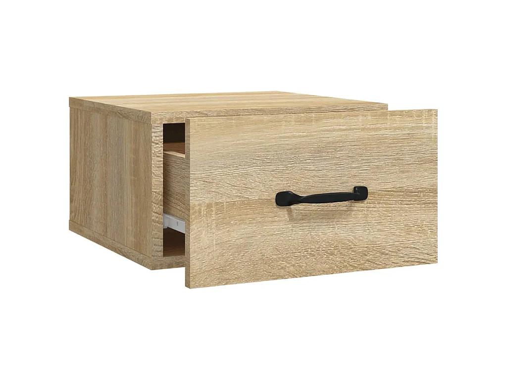 Table de chevet murale Chêne sonoma 35x35x20 cm