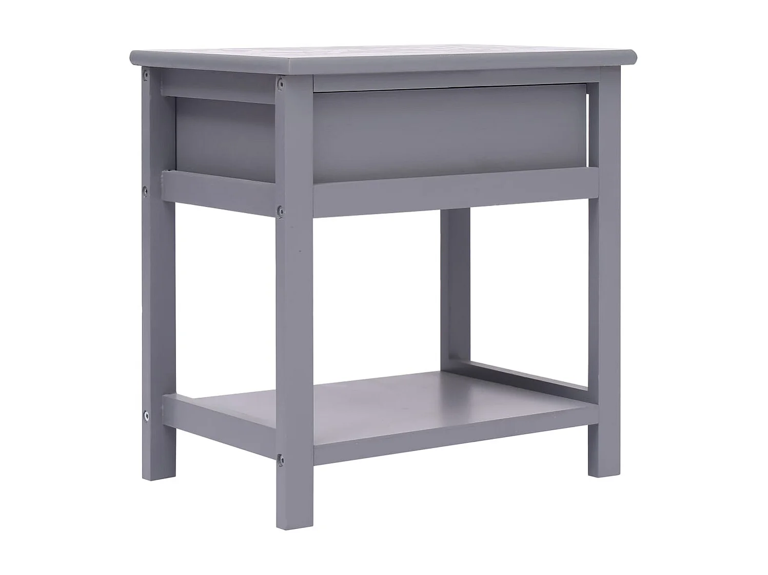 Table de chevet Gris 40x29x42 cm Bois de Paulownia