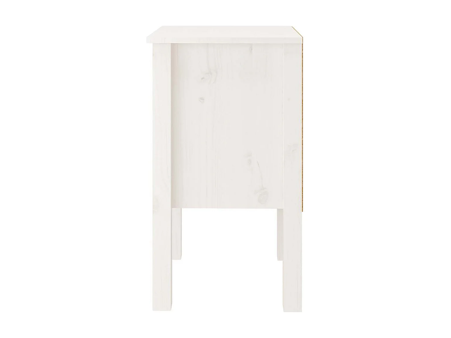 Nachttisch Weiß 40x35x61,5 cm Massivholz Kiefer