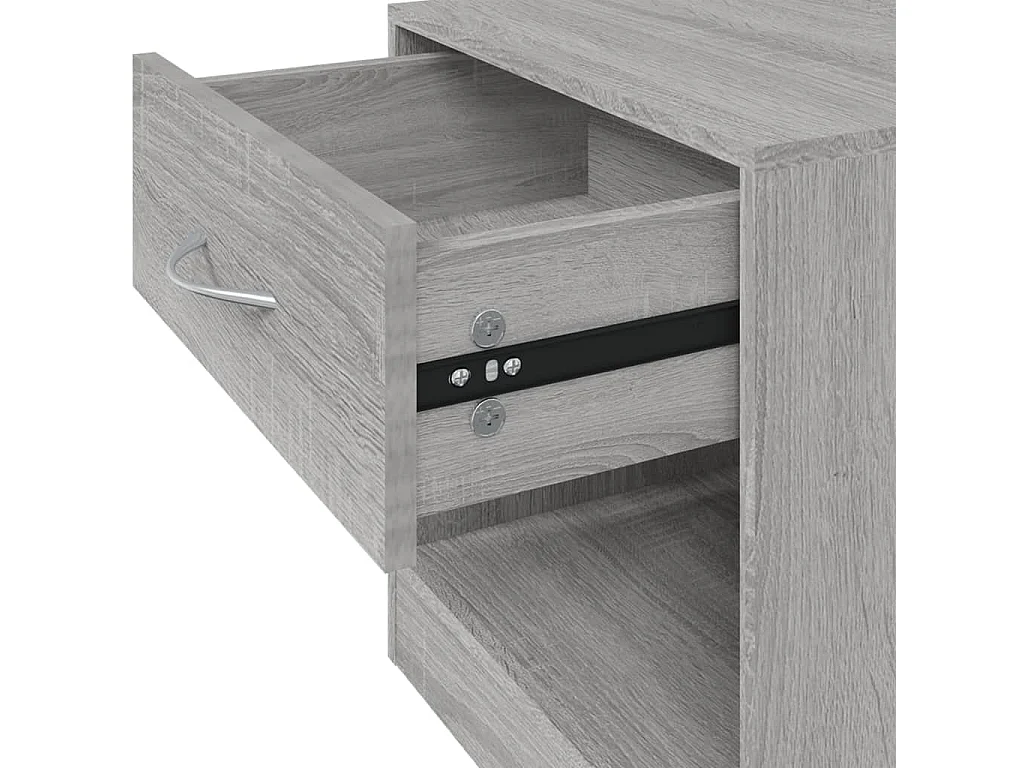 Mesas de cabeceira com gaveta 2 pcs cinzento sonoma