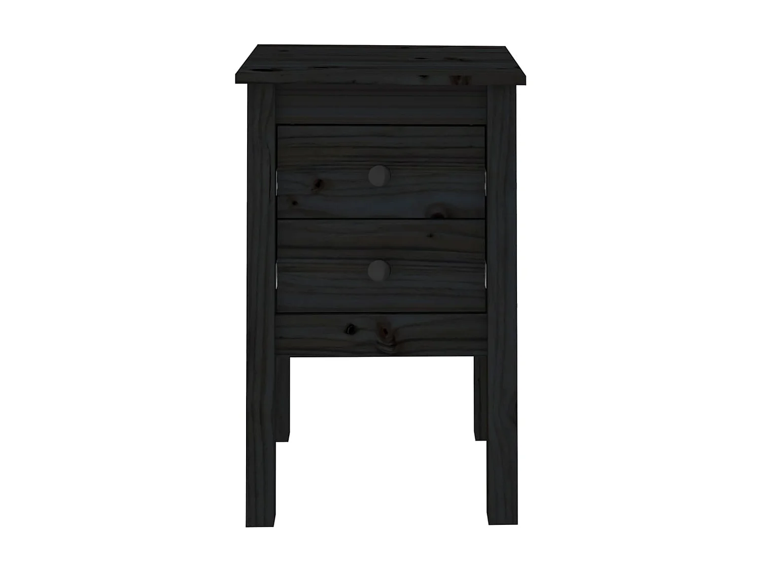 Nachtkastje 40x35x61,5 cm massief grenenhout zwart