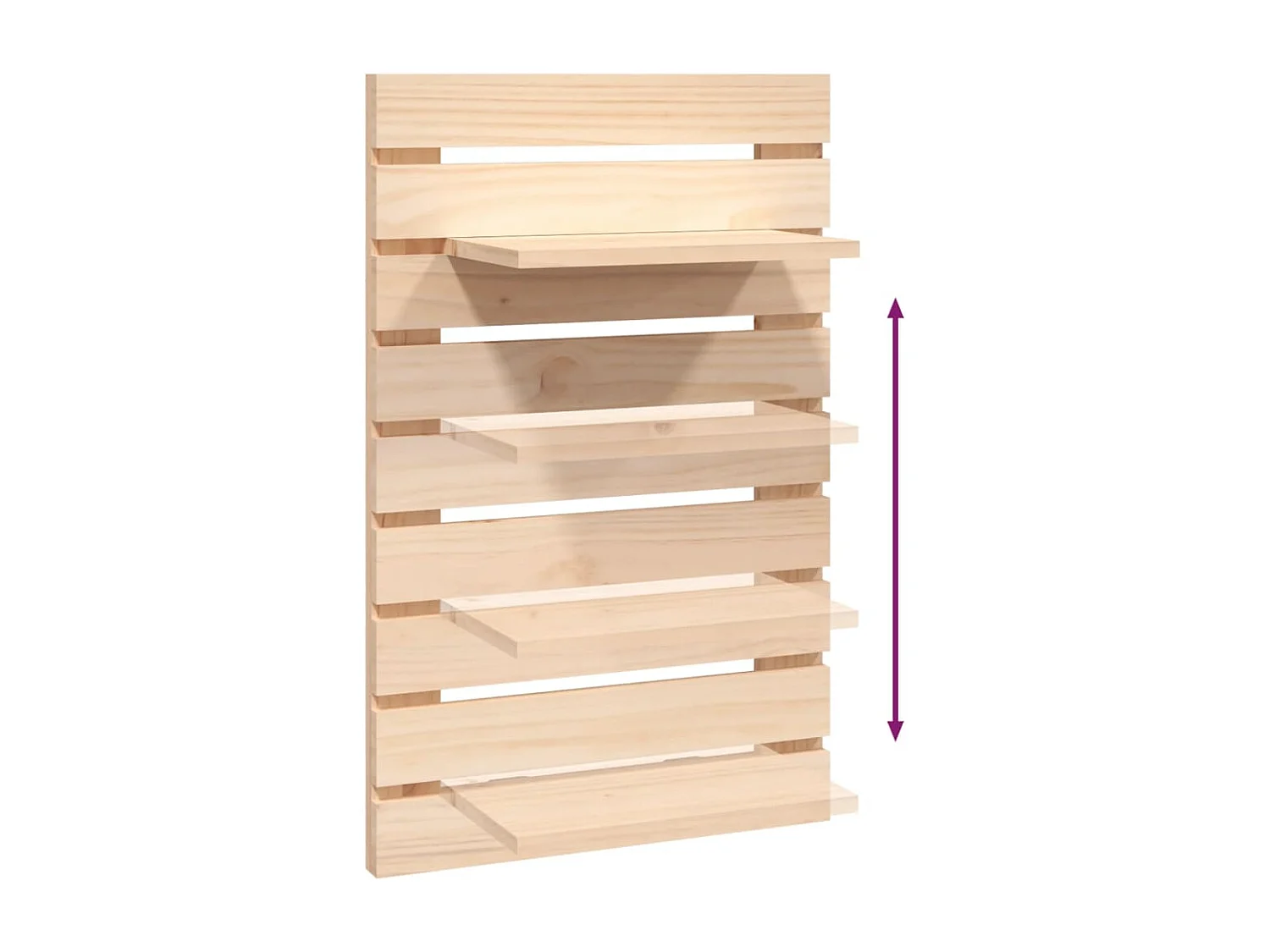 Prateleiras de montagem na parede 2 pcs pinho maciço