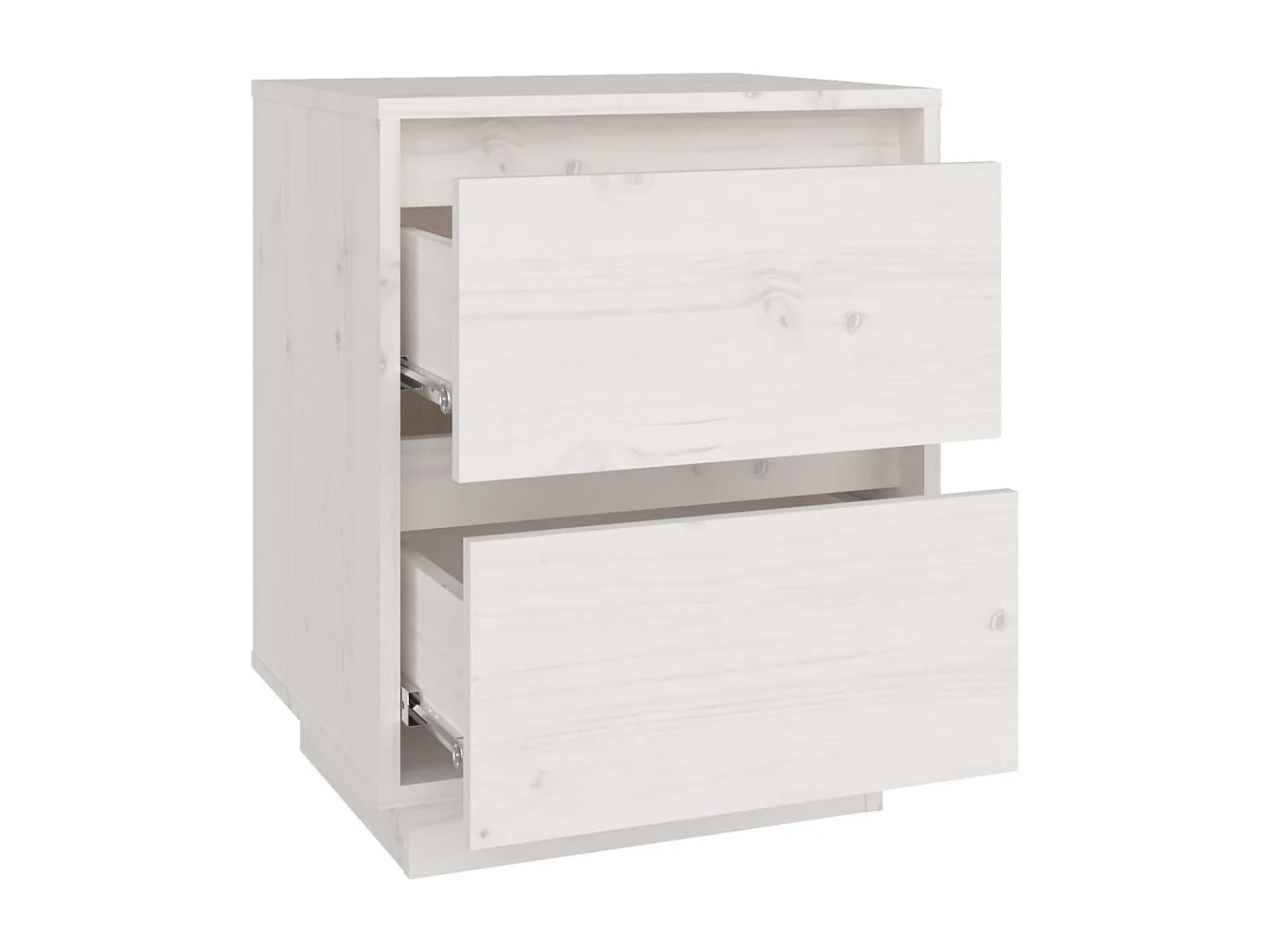 Mesitas de noche 2 uds madera maciza de pino blanco 40x35x50 cm