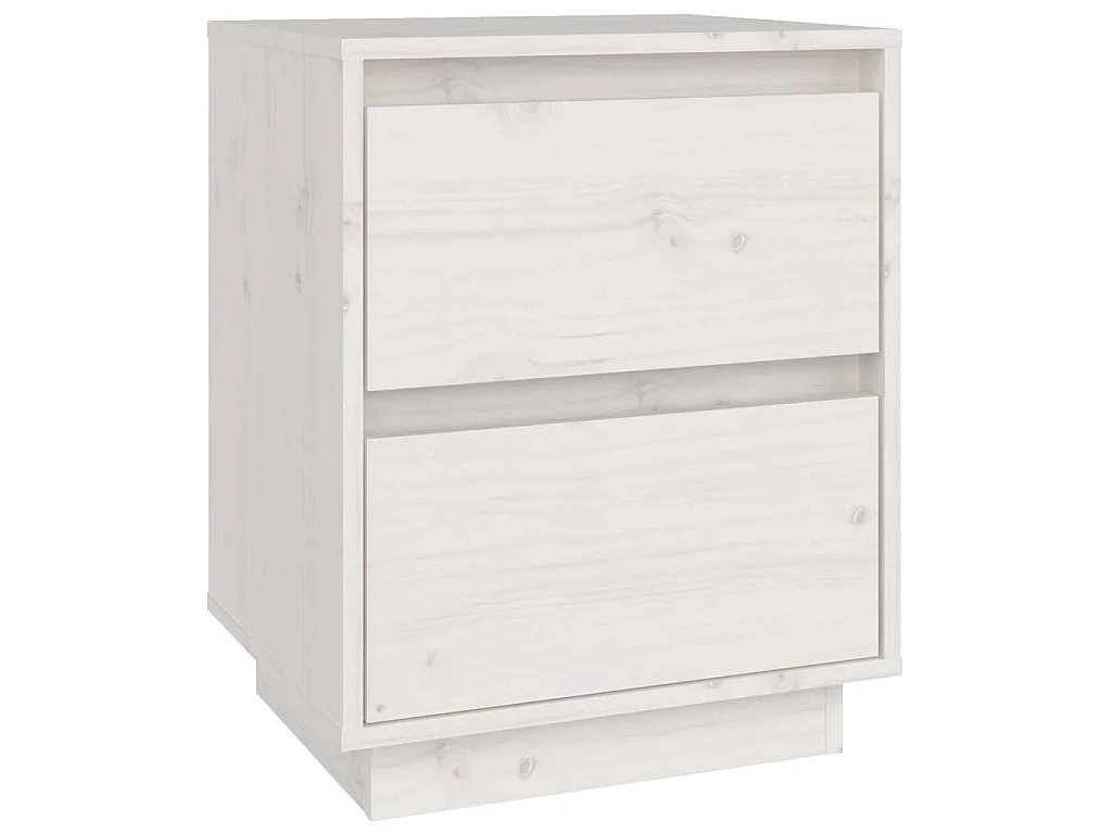 Tables de chevet 2 pcs Blanc 40x35x50 cm Bois de pin solide
