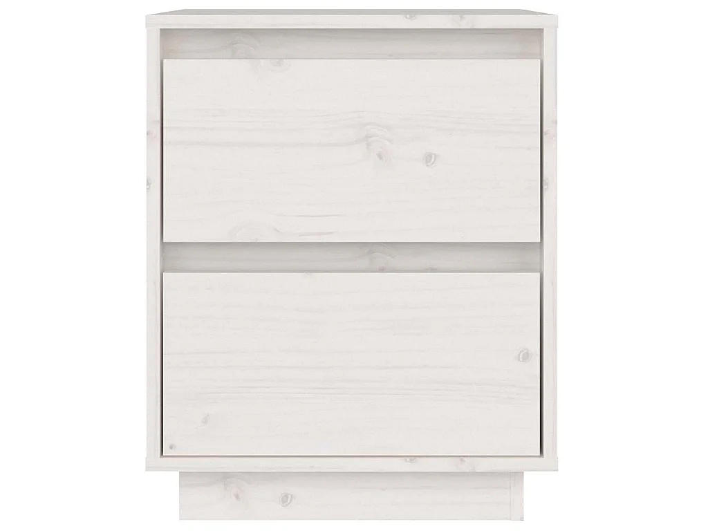 Mesitas de noche 2 uds madera maciza de pino blanco 40x35x50 cm