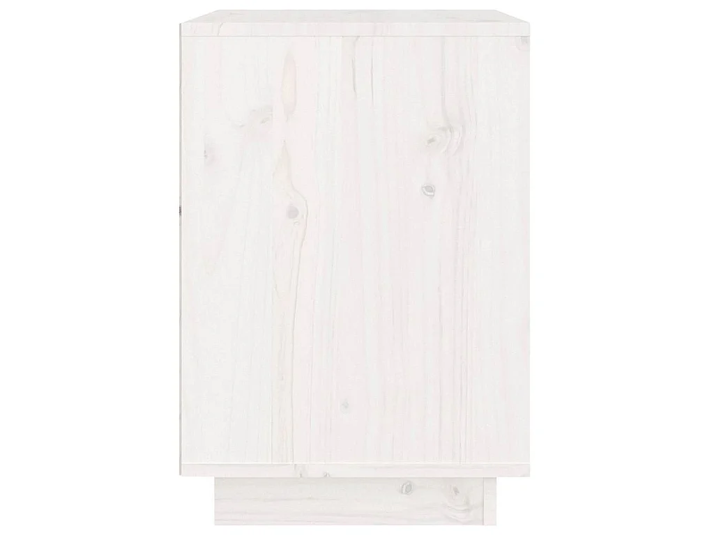Mesitas de noche 2 uds madera maciza de pino blanco 40x35x50 cm