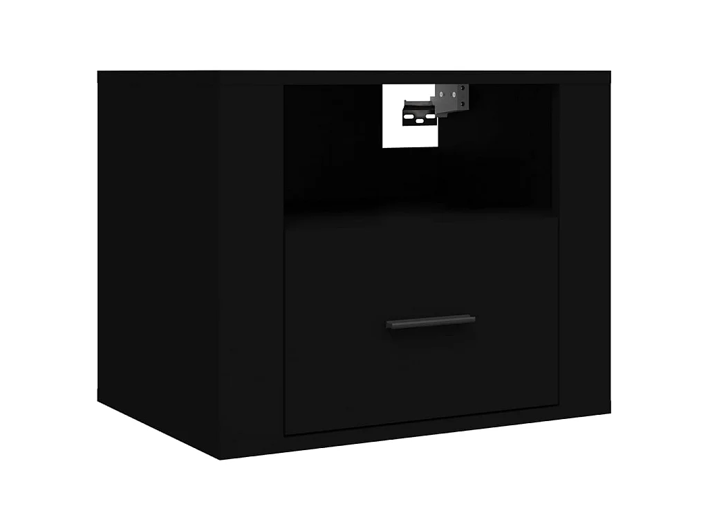 Tables de chevet murales 2 pcs Noir 50x36x40 cm