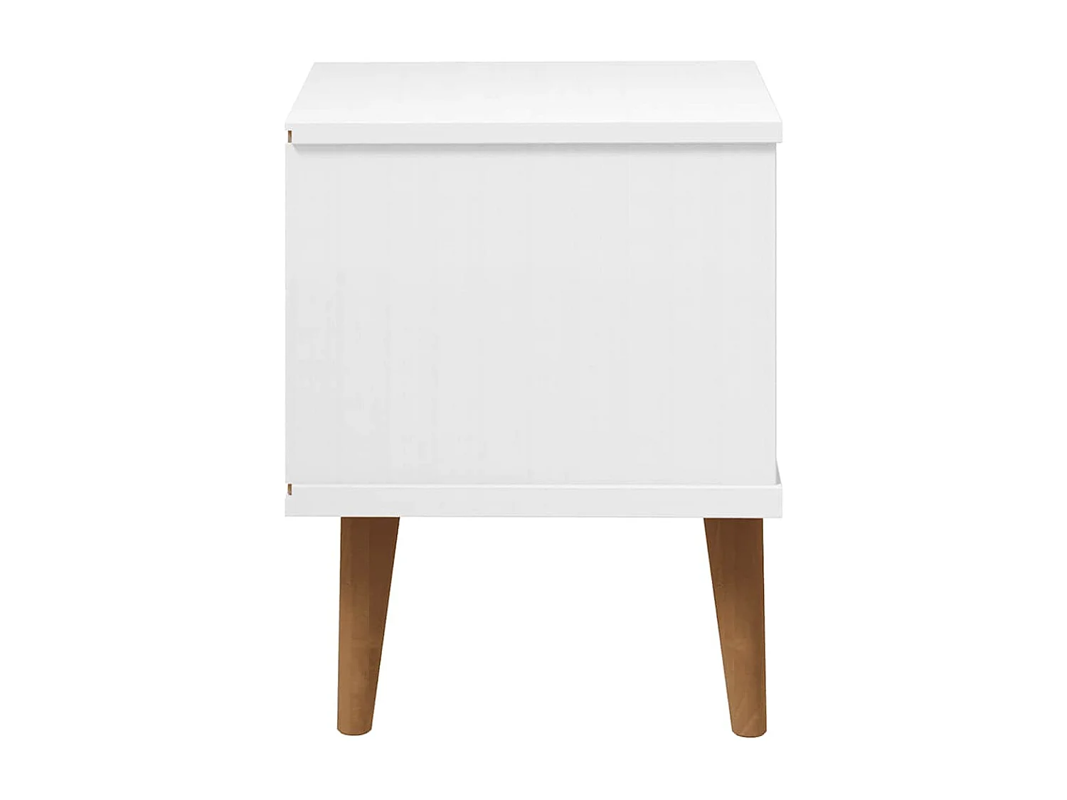 Table de chevet MOLDE Blanc 40x35x48 cm Bois de pin massif
