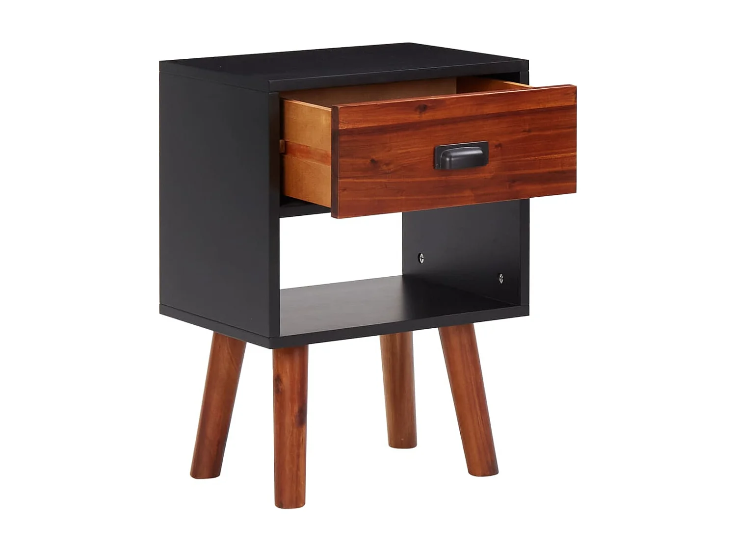 Nachttische 2 Stk. Akazienholz Massiv 40x30x57 cm