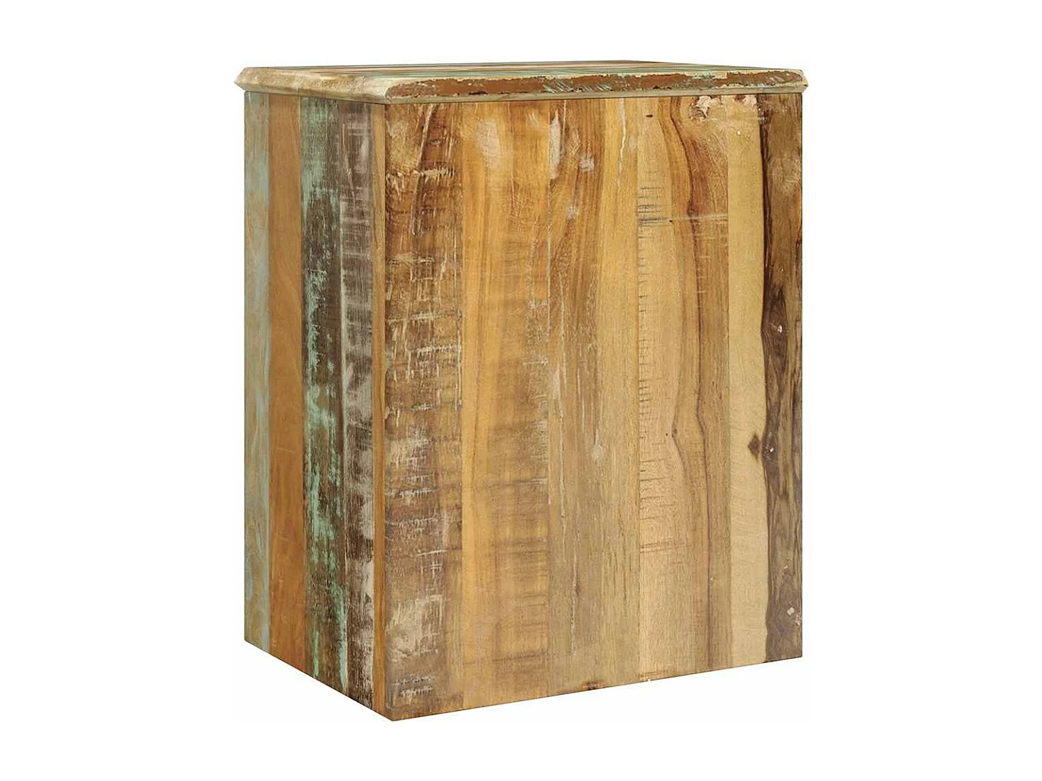 Table de coin avec 1 tiroir et 1 porte Bois de récupération