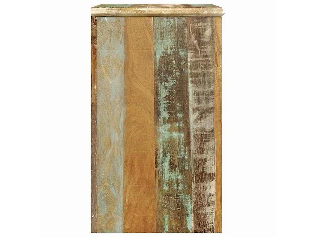 Mesa auxiliar con 1 cajón y 1 puerta madera reciclada