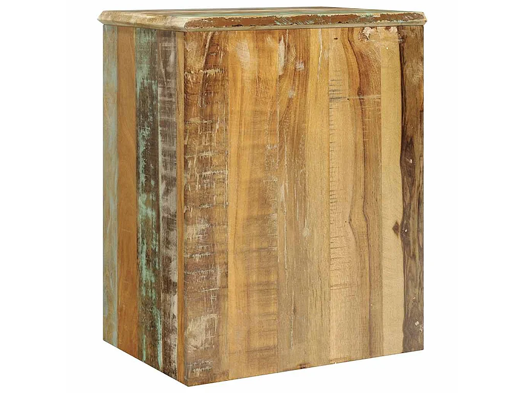 Mesa auxiliar con 1 cajón y 1 puerta madera reciclada