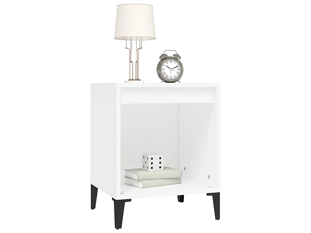 Tables de chevet 2 pcs Blanc 40x35x50 cm