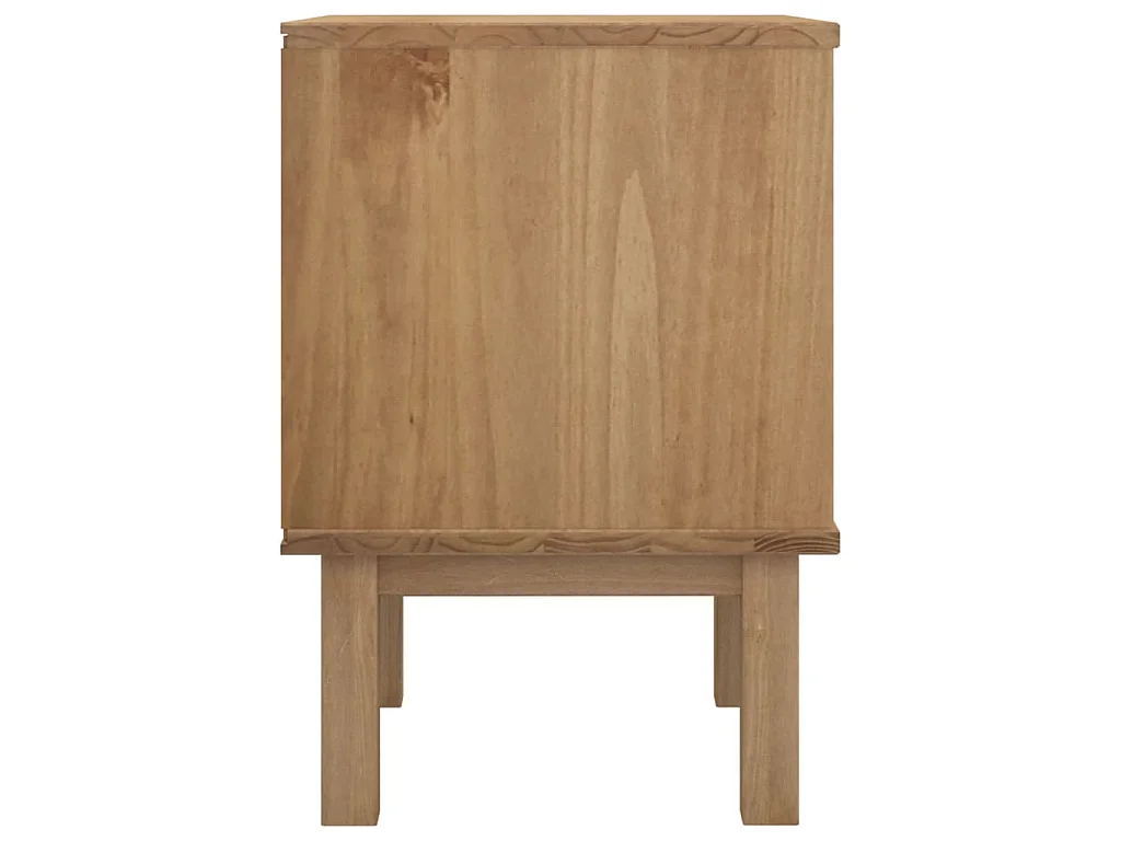 Mesa de cabeceira OTTA 45x39x57 cm pinho maciço castanho/cinza