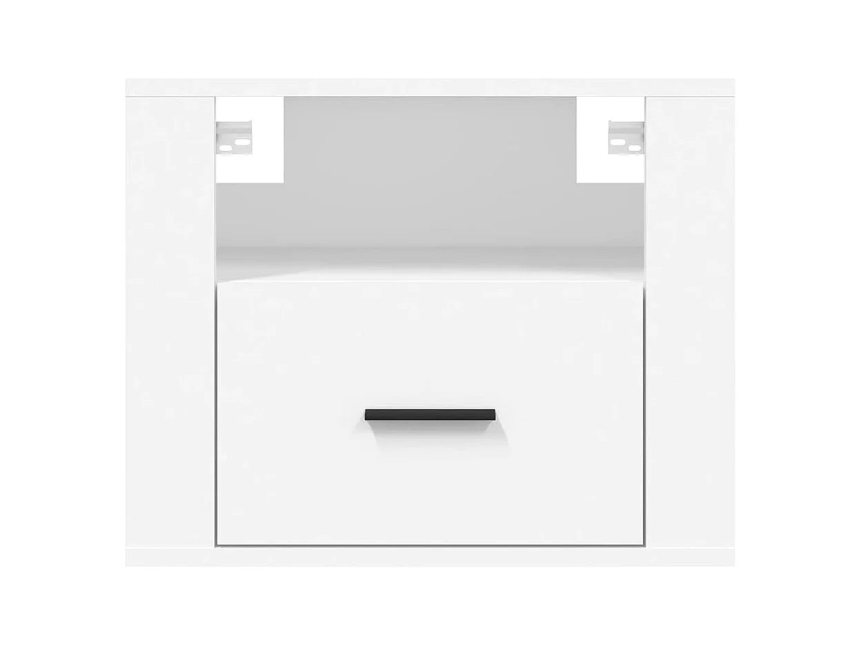 Mesitas de noche de pared 2 uds blanco 50x36x40 cm