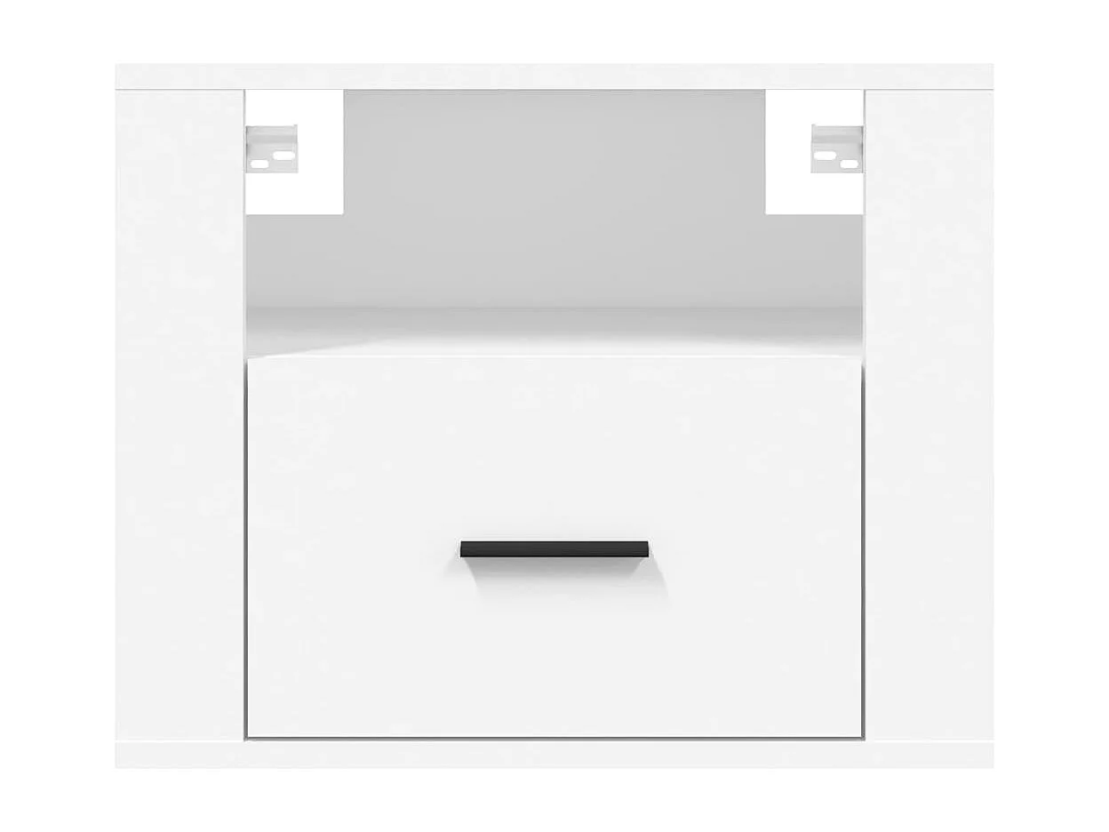 Mesitas de noche de pared 2 uds blanco 50x36x40 cm