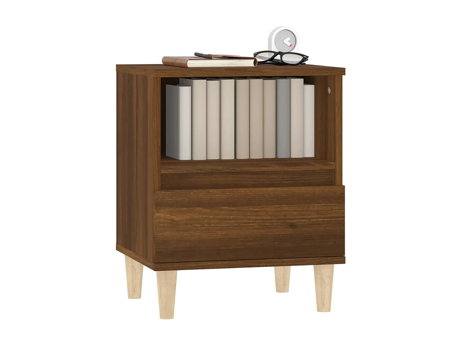 Comodino Rovere Marrone 40x35x50 cm