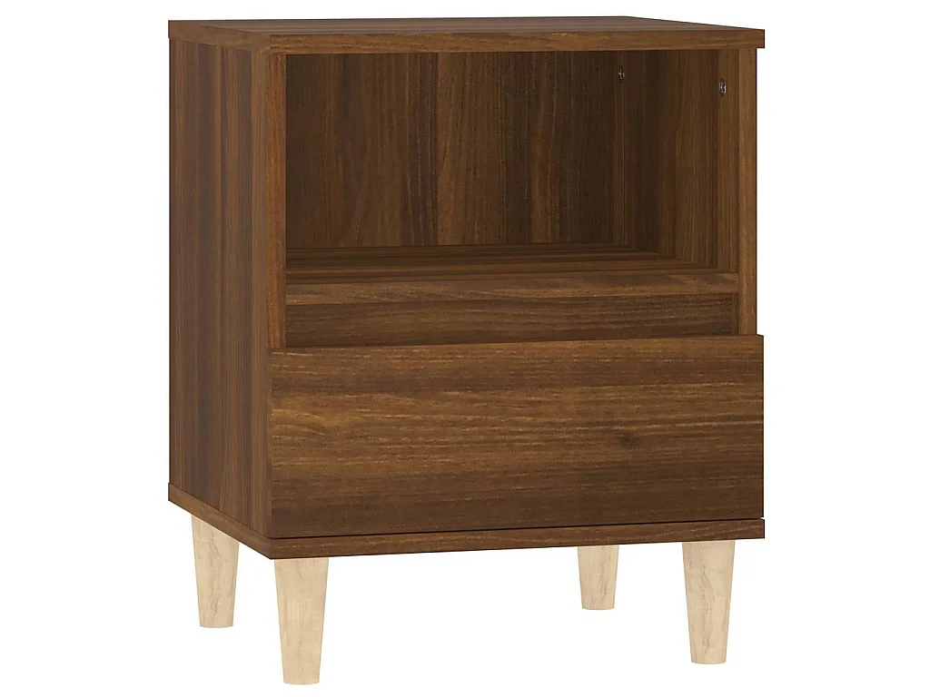 Table de chevet Chêne marron 40x35x50 cm