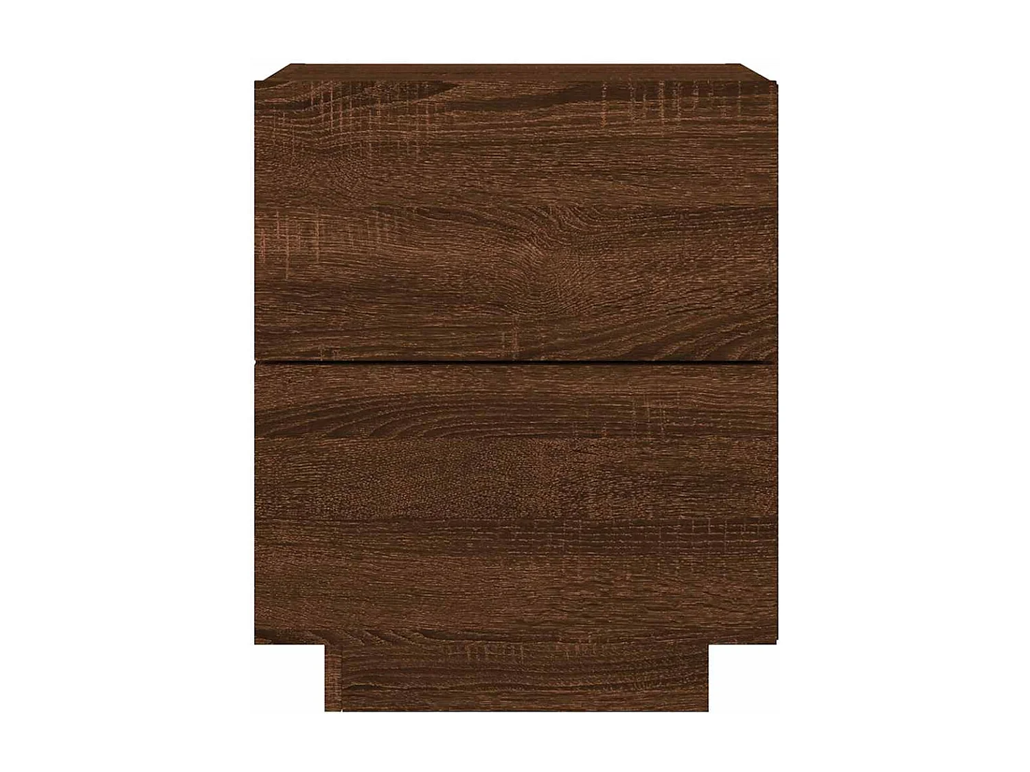Armoire de chevet et lumières LED chêne marron bois ingénierie
