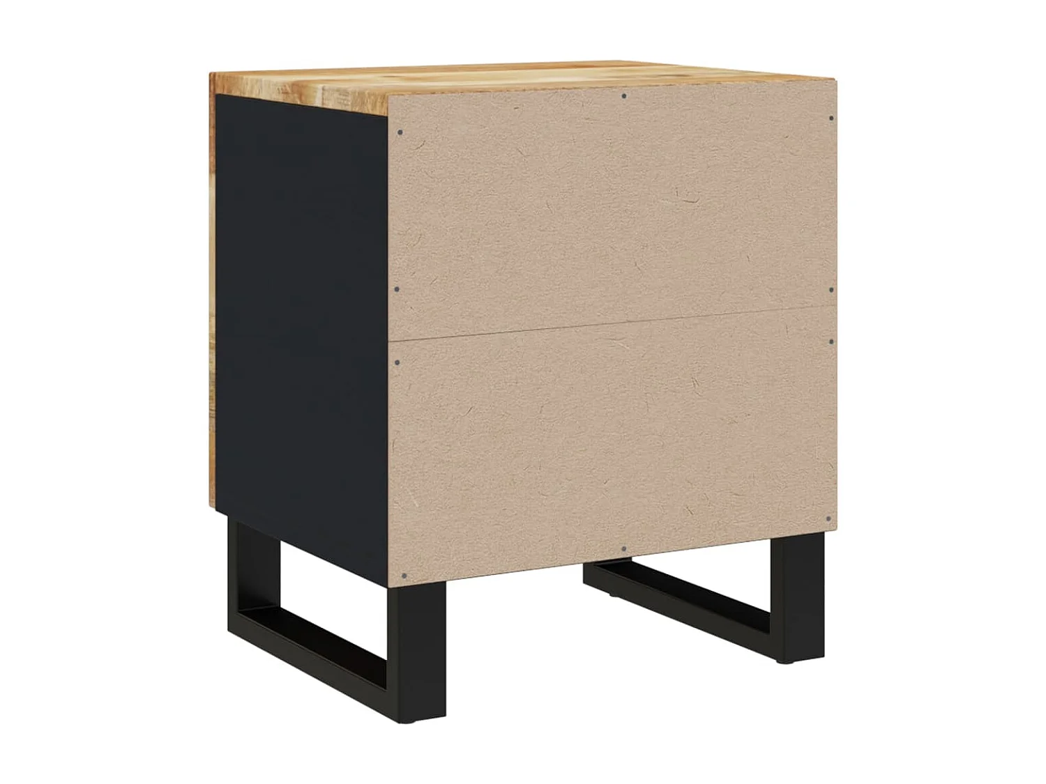 Comodini 2pz 40x33x46 cm in Legno Massello di Mango