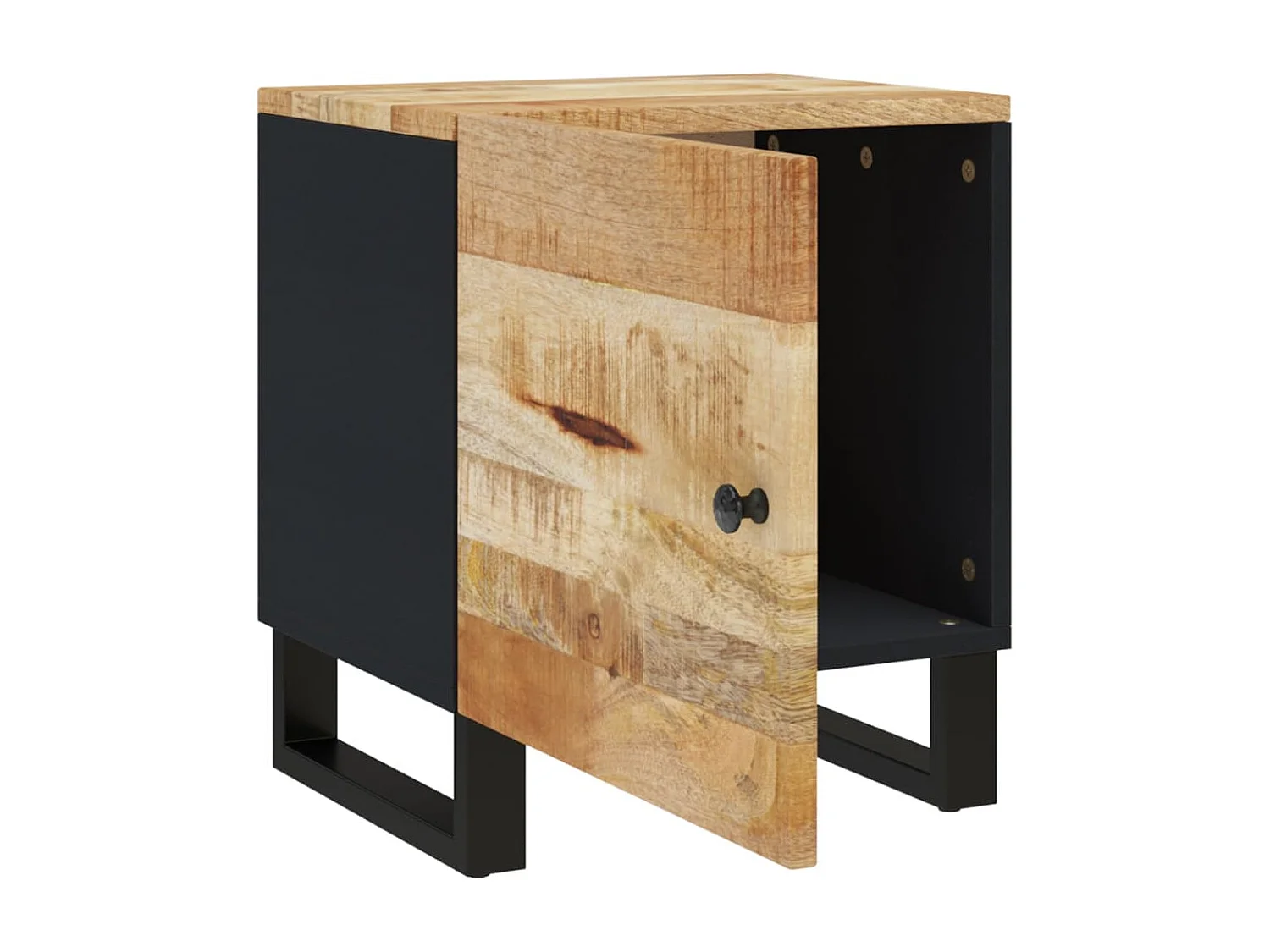 Comodini 2pz 40x33x46 cm in Legno Massello di Mango