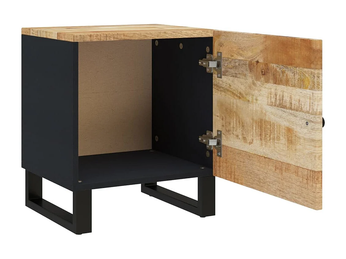 Comodini 2pz 40x33x46 cm in Legno Massello di Mango