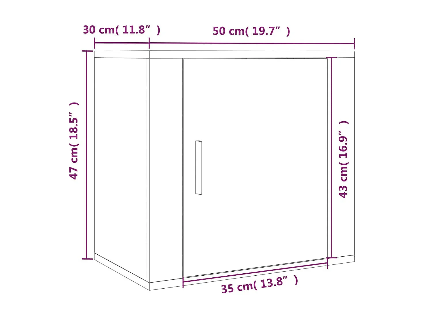 Mesas de cabeceira de parede 2 pcs 50x30x47 cm cinzento sonoma