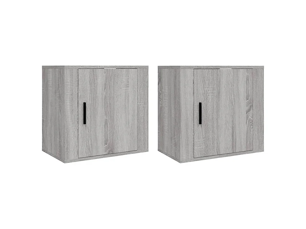 Tables de chevet murales 2 pcs Sonoma gris 50x30x47 cm