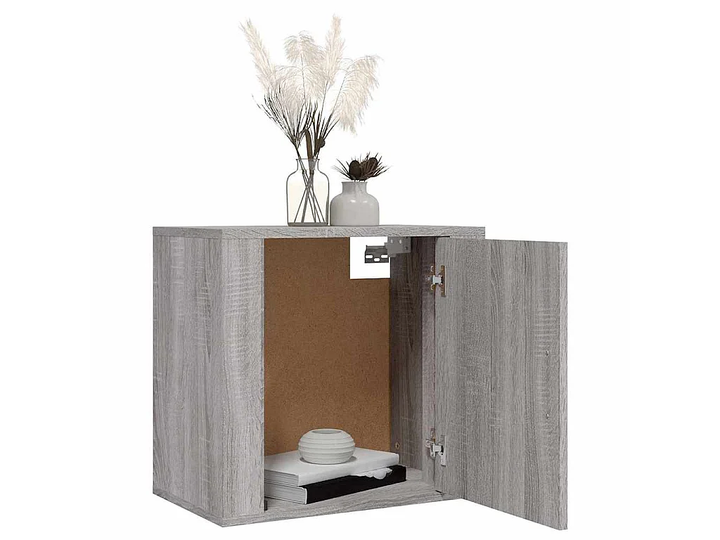 Wand-Nachttische 2 Stk. Grau Sonoma 50x30x47 cm