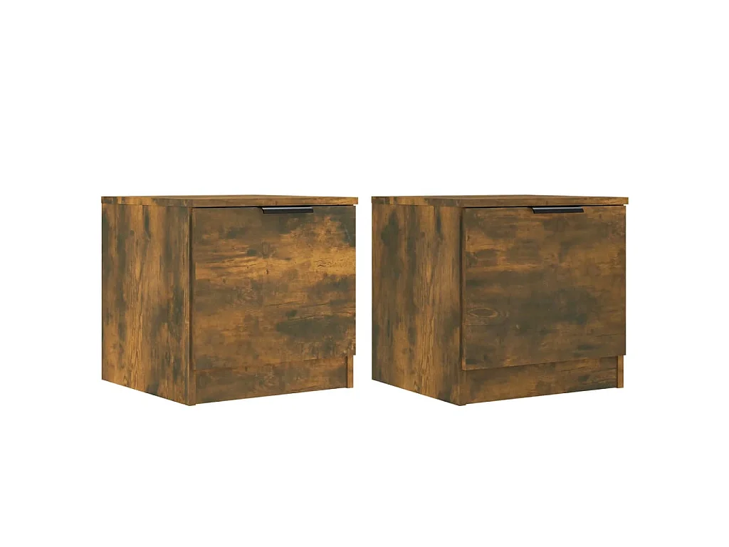 Tables de chevet 2 pcs Chêne fumé 40x39x40 cm