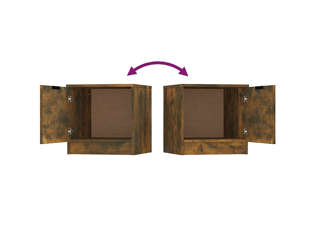 Tables de chevet 2 pcs Chêne fumé 40x39x40 cm