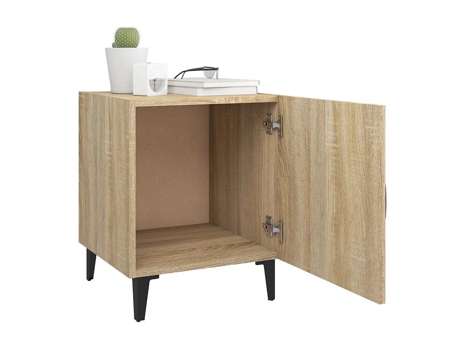 Comodini 2 pz Rovere Sonoma in Legno Multistrato