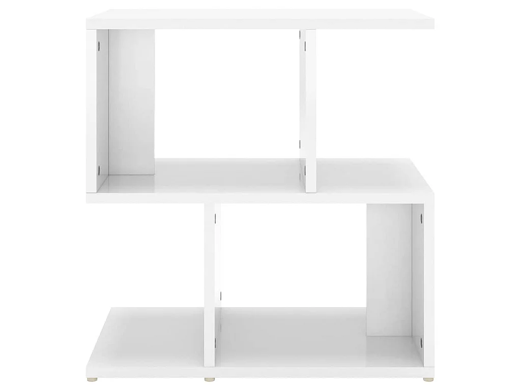 Tables de chevet 2 pcs blanc brillant bois d'ingénierie