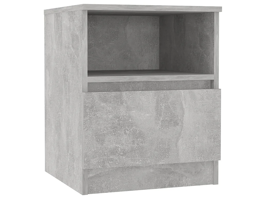 Mesa de cabeceira 40x40x50cm derivados de madeira cinza cimento