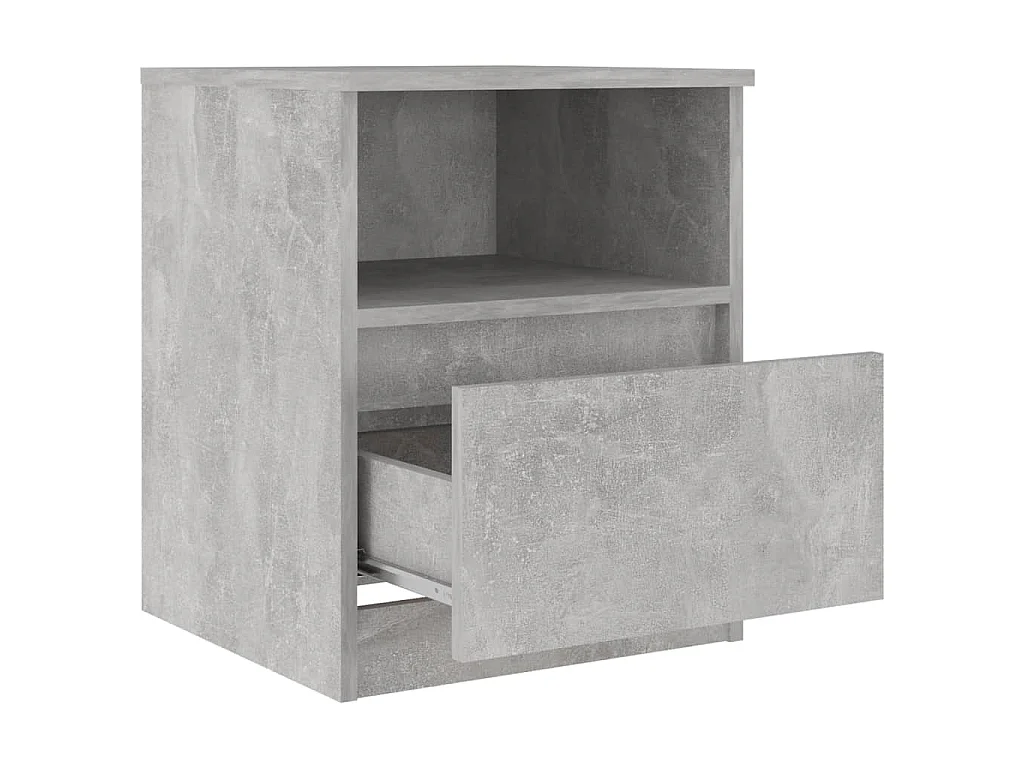 Mesa de cabeceira 40x40x50cm derivados de madeira cinza cimento