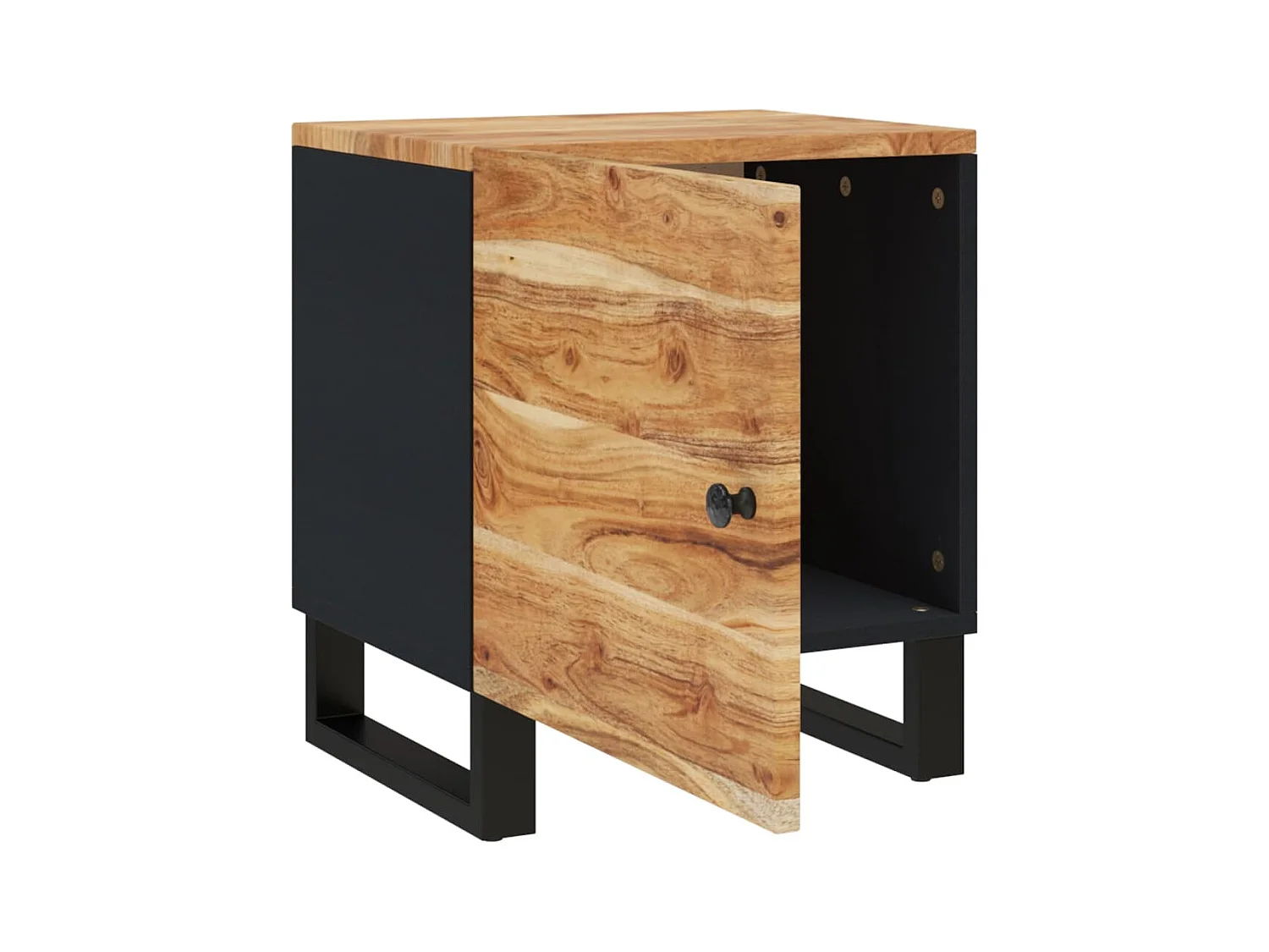 Mesitas de noche 2 uds madera maciza de acacia 40x33x46 cm