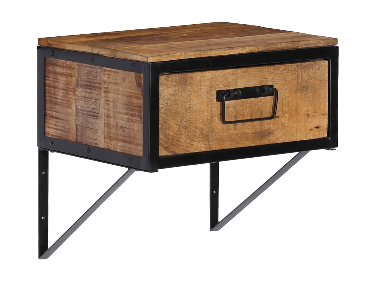 Table de chevet 40x35x40 cm bois de manguier massif