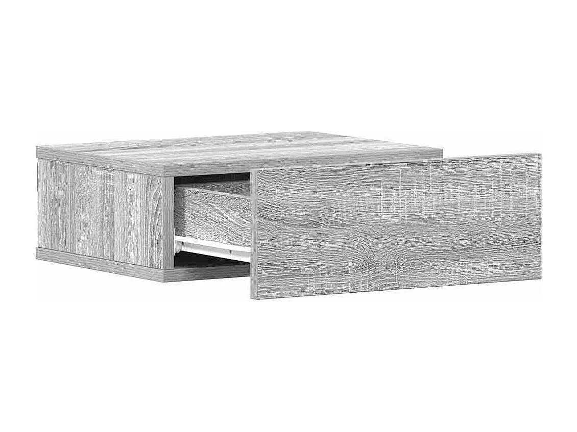Comodini Pensili Grigio Sonoma 2pz 40x30x15cm Legno Multistrato