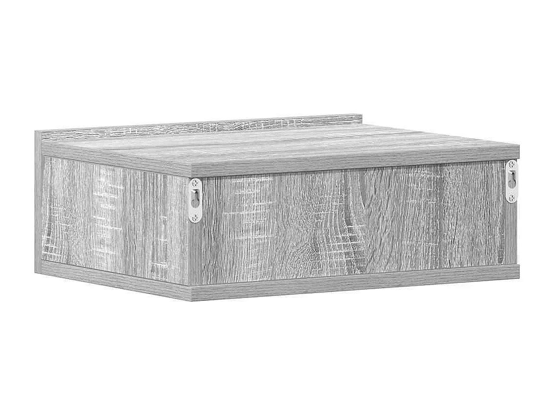 Comodini Pensili Grigio Sonoma 2pz 40x30x15cm Legno Multistrato
