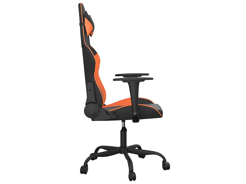 Chaise de jeu de massage Noir et orange Similicuir