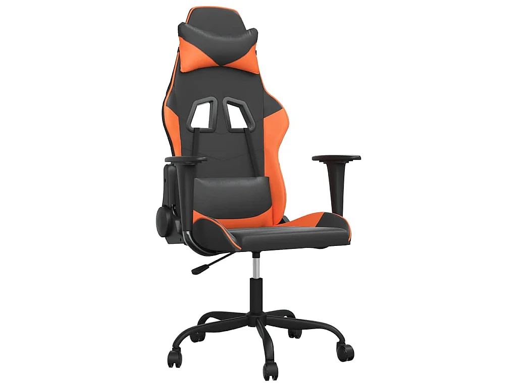 Chaise de jeu de massage Noir et orange Similicuir