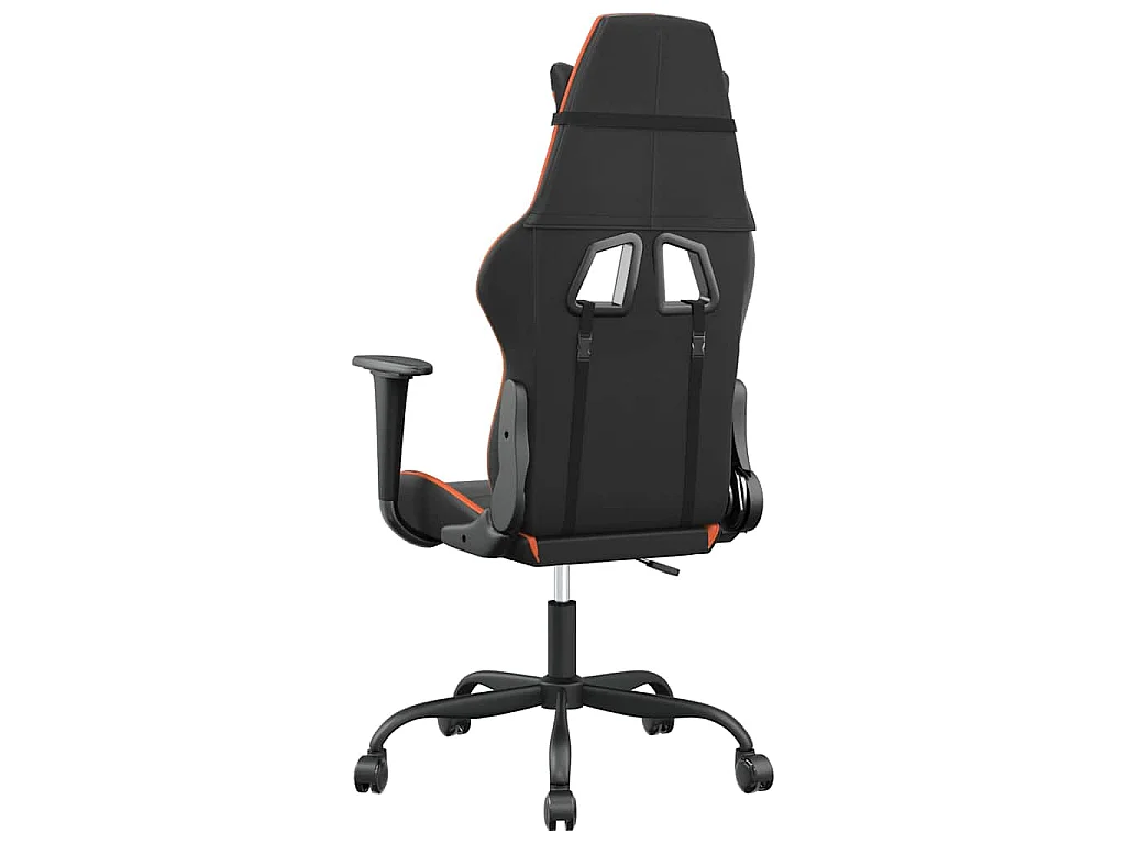 Chaise de jeu de massage Noir et orange Similicuir