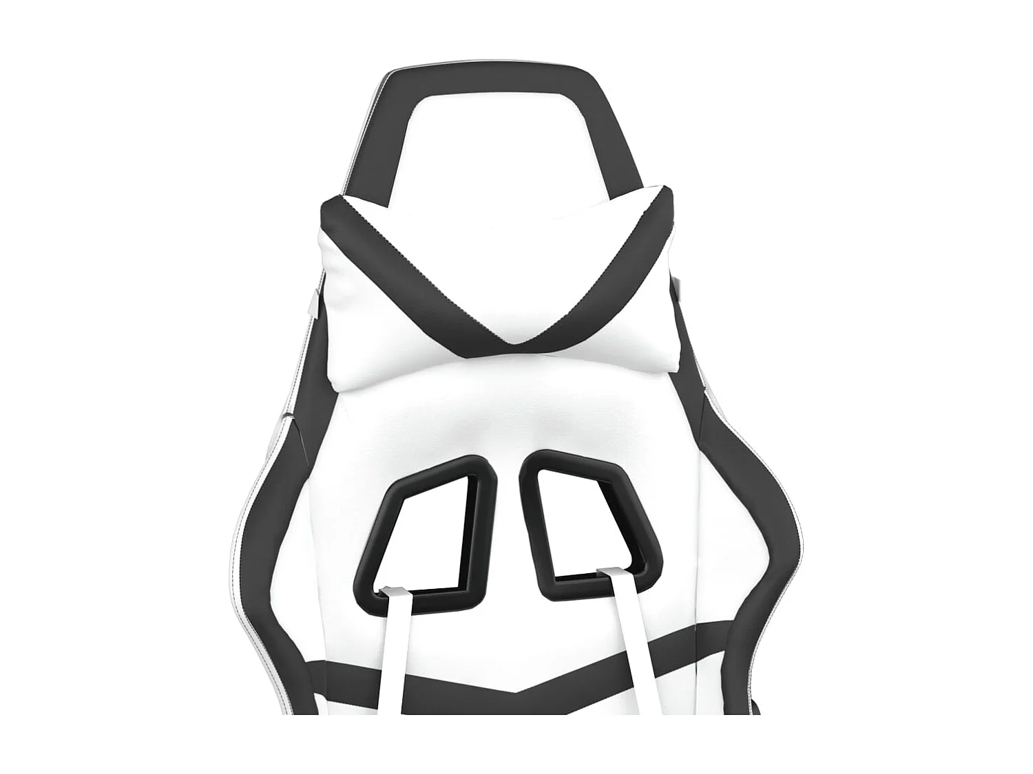 Gaming-Stuhl mit Massagefunktion Weiß und Schwarz Kunstleder