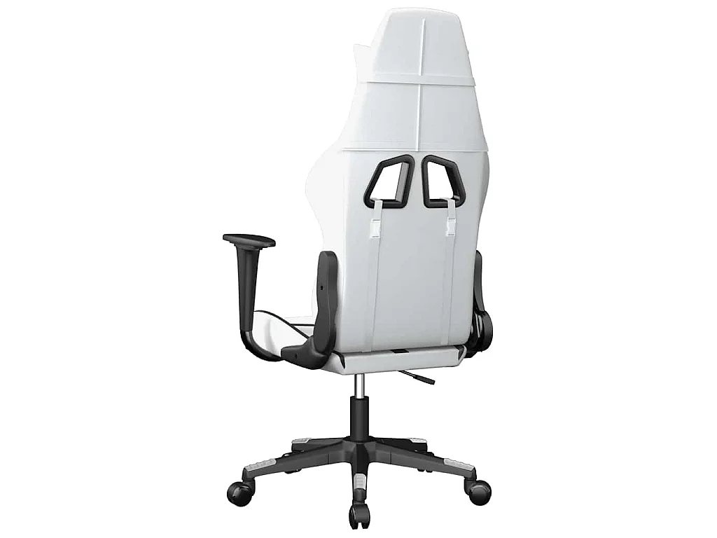 Chaise de jeu de massage Blanc et noir Similicuir