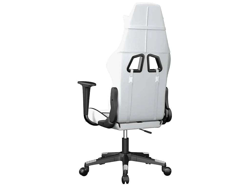 Chaise de jeu de massage Blanc et noir Similicuir