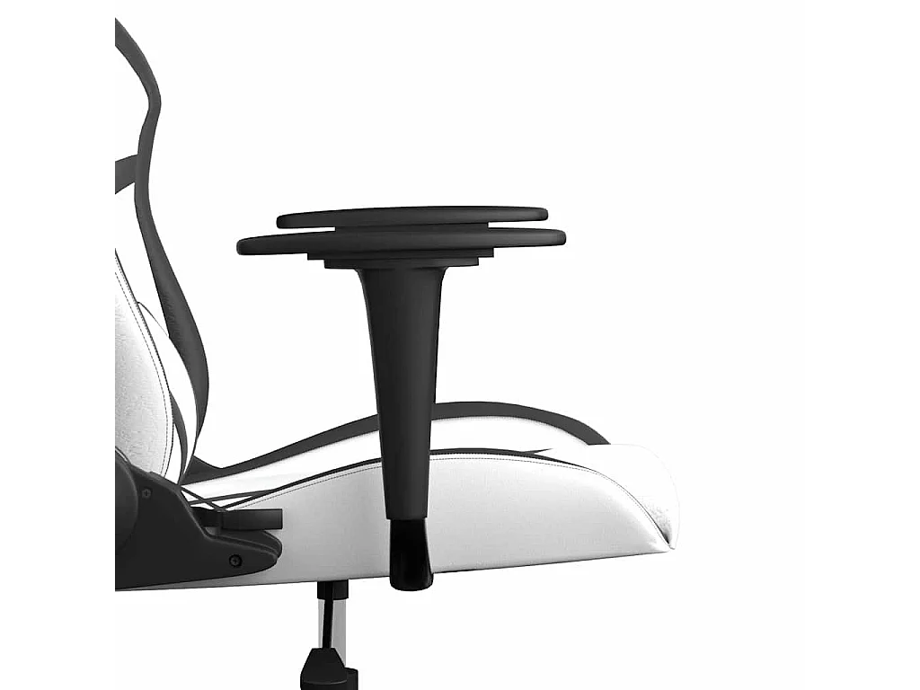 Chaise de jeu de massage Blanc et noir Similicuir