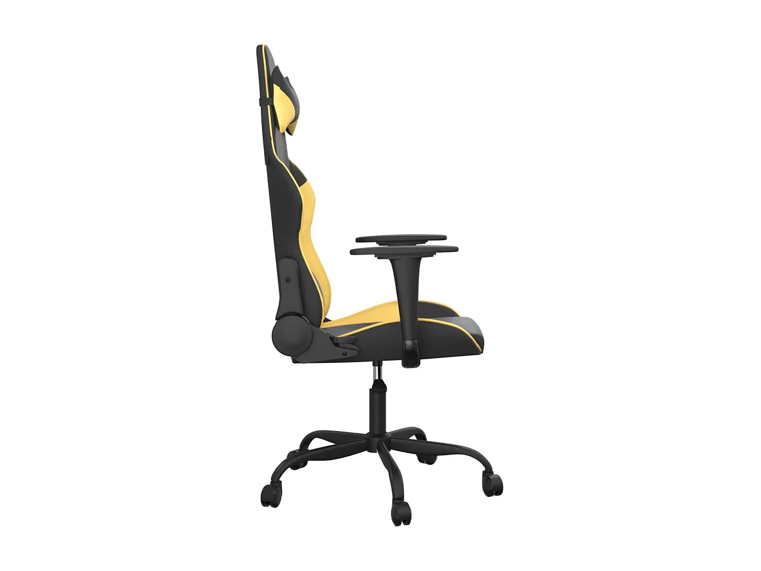 Chaise de jeu de massage Noir et doré Similicuir