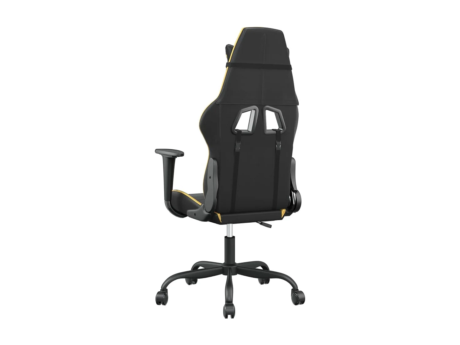 Chaise de jeu de massage Noir et doré Similicuir