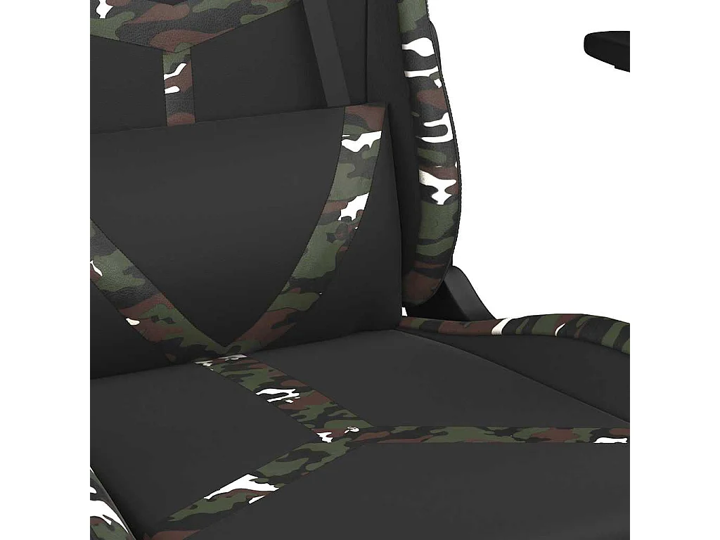 Chaise de jeu de massage Noir et camouflage Similicuir